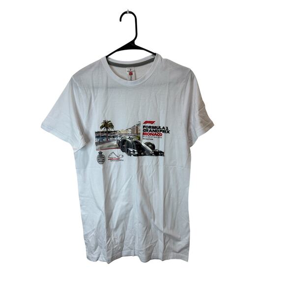 Monaco Grand Prix Sz S Formula One T-Shirt White Men’s Shirt NICE - Picture 1 of 6